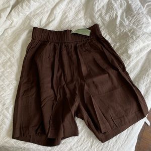 Brown Blouse Shorts